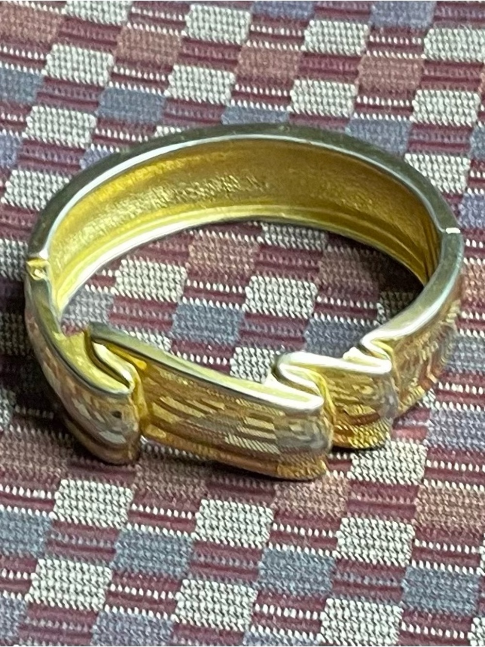 Vintage Gold-Tone Hinged Bracelet - Women's Accessory